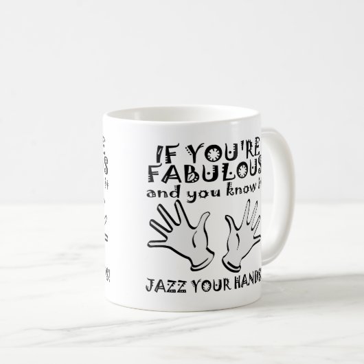 Fabelhafter Jazz übergibt lustige Tasse oder (VorderseiteRechts)