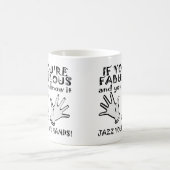 Fabelhafter Jazz übergibt lustige Tasse oder (Mittel)