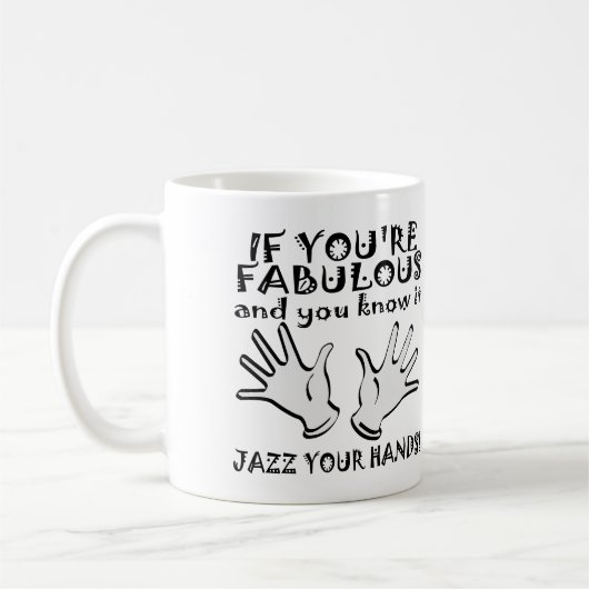 Fabelhafter Jazz übergibt lustige Tasse oder (Links)