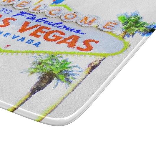 Fabelhafter Las Vegas-Willkommensschild Schneidebrett (Ecke)