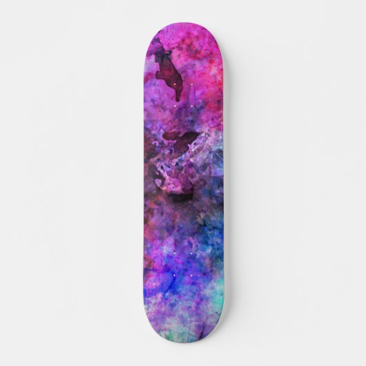 Fabelhafter lila Watercolor abstrakt Skateboard (Vorne)
