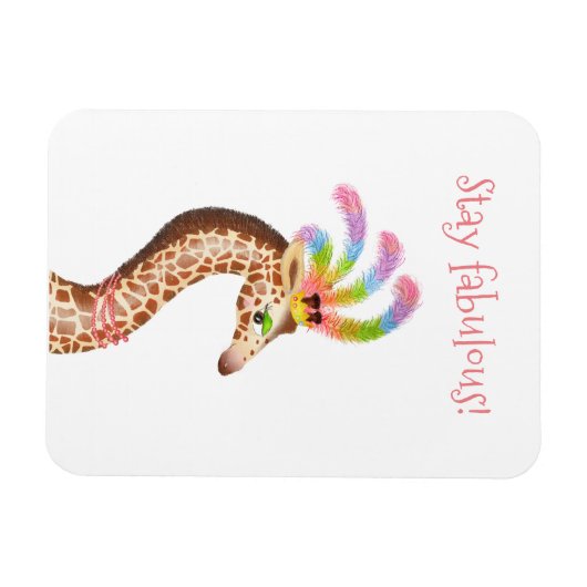 Fabelhafter Regenbogengiraffe-Magnet Magnet (Horizontal)
