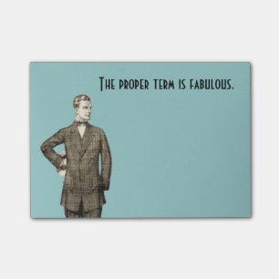 Fabelhafter Vintager Mann Post-it Klebezettel