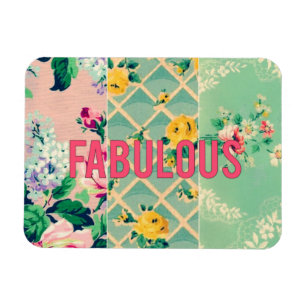 Fabelhafter Vintager Tapetencollagenmagnet Magnet