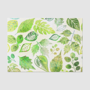 Fabelhafter Watercolor-Blätter-Druck Seidenpapier
