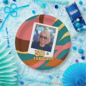 fabelhaftes 50's 50. Geburtstagsfeier Retro Pappteller (Party)