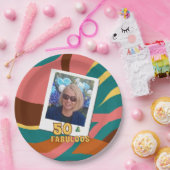 fabelhaftes 50's 50. Geburtstagsfeier Retro Pappteller (Party)