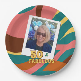 fabelhaftes 50's 50. Geburtstagsfeier Retro Pappteller