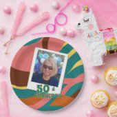 fabelhaftes 50's 50. Geburtstagsfeier Retro Pappteller (Party)