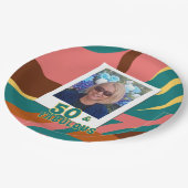 fabelhaftes 50's 50. Geburtstagsfeier Retro Pappteller (Schrägansicht)