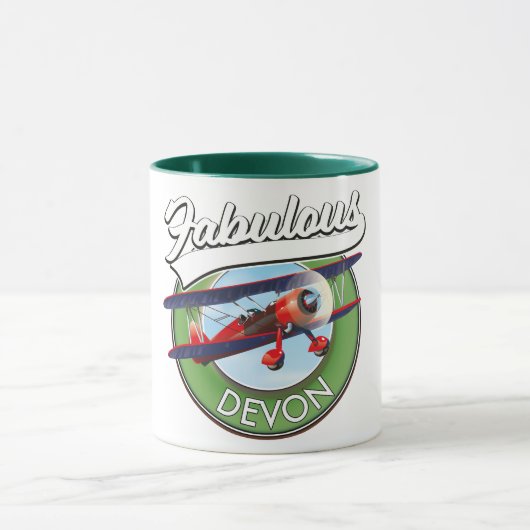 Fabelhaftes Devon-Reisepatch. Tasse (Zentrum)