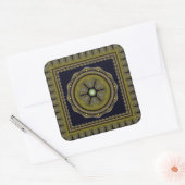 Fabelhaftes Fraktal Mandala Quadratischer Aufkleber (Umschlag)