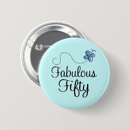 Fabelhaftes fünfzig button (Vorne & Hinten)