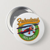 fabelhaftes Irland Reise-Patch. Button (Vorne & Hinten)