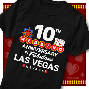 Fabelhaftes Las Vegas 10. Hochzeitsjubiläum Paar T-Shirt