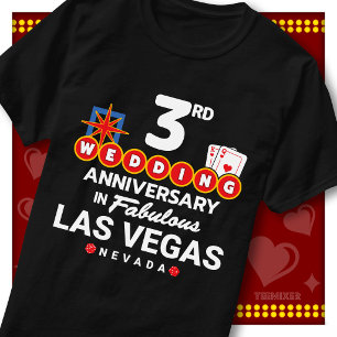 Fabelhaftes Las Vegas 3. Hochzeit-Jubiläum Paar T-Shirt