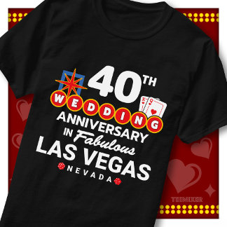 Fabelhaftes Las Vegas 40. Hochzeitspaar-Jubiläum T-Shirt
