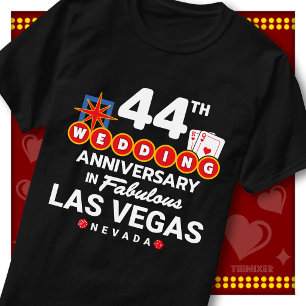 Fabelhaftes Las Vegas 44. Hochzeitspaar-Jubiläum T-Shirt