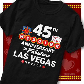 Fabelhaftes Las Vegas 45. Hochzeitspaar-Jubiläum T-Shirt