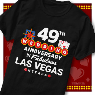 Fabelhaftes Las Vegas 49. Hochzeitspaar-Jubiläum T-Shirt