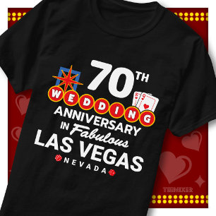 Fabelhaftes Las Vegas 70. Hochzeitspaar-Jubiläum T-Shirt