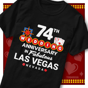 Fabelhaftes Las Vegas 74. Hochzeitspaar-Jubiläum T-Shirt