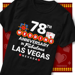 Fabelhaftes Las Vegas 78. Hochzeitspaar-Jubiläum T-Shirt