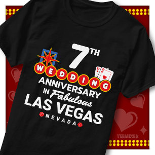 Fabelhaftes Las Vegas 7. Hochzeitsjubiläum Paar T-Shirt