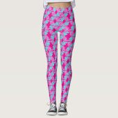 Fabelhaftes, rosa Phasenverschiebungsmuster Leggings (Vorderseite)