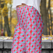 Fabelhaftes rotes Phasenverschiebungsmuster Leggings