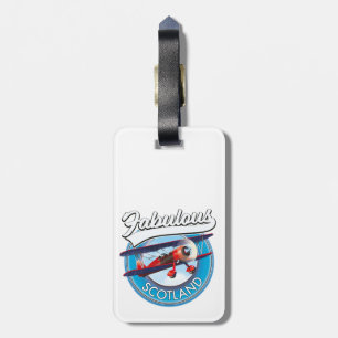Fabelhaftes Schottland Retro-Reisepatch Gepäckanhänger