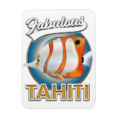 fabelhaftes Tahiti-Retro-Logo Magnet (Vertikal)
