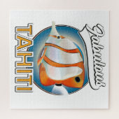 fabelhaftes Tahiti-Retro-Logo Puzzle (Horizontal)