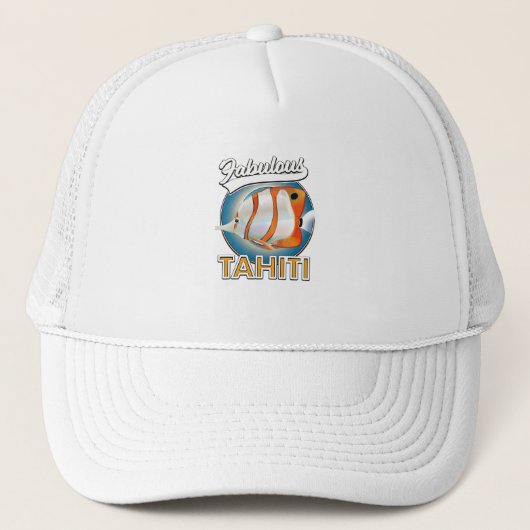 fabelhaftes Tahiti-Retro-Logo Truckerkappe (Vorderseite)