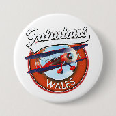 Fabelhaftes Wales Retro-Reise-Patch Button (Vorderseite)