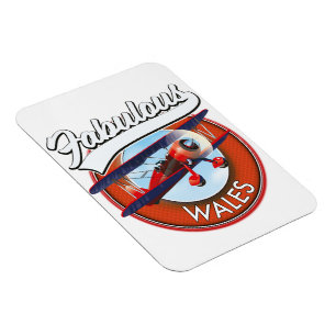 Fabelhaftes Wales Retro-Reise-Patch Magnet