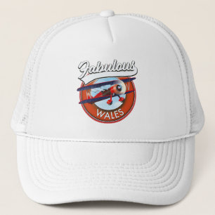 Fabelhaftes Wales Retro-Reise-Patch Truckerkappe