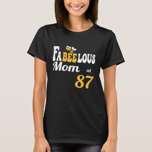 Fabelous Mama Bee Honeycomb Mommy 87th B T-Shirt (Vorderseite)