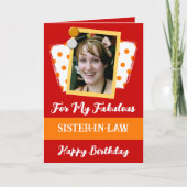 Fabelschwester Rechtsschwester Foto orange Karte (Vorderseite)