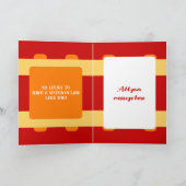 Fabelschwester Rechtsschwester Foto orange Karte (Innenseite)