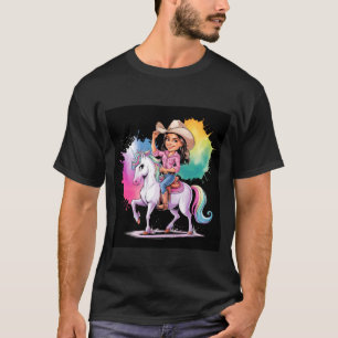Fabelwesen Einhorn mit Cowgirl T-Shirt