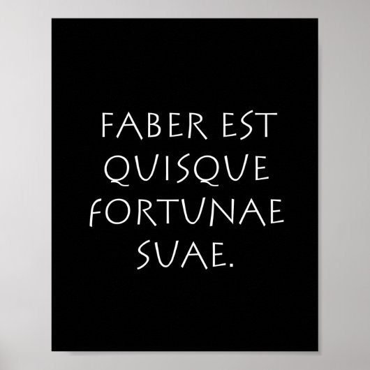 Faber est quisque glückae suae poster (Vorne)