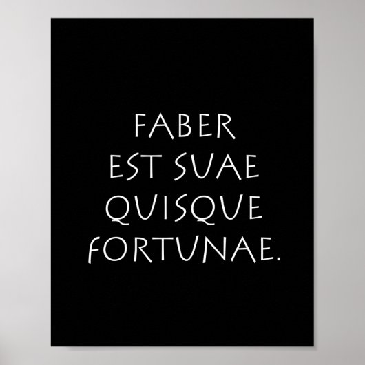 Faber est suae quisque glücke poster (Vorne)