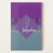 Fabergè-like Monogram Lila Blue Gradient Planer (Rückseite)