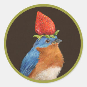 Fabian die Bluebird-Aufkleber Runder Aufkleber