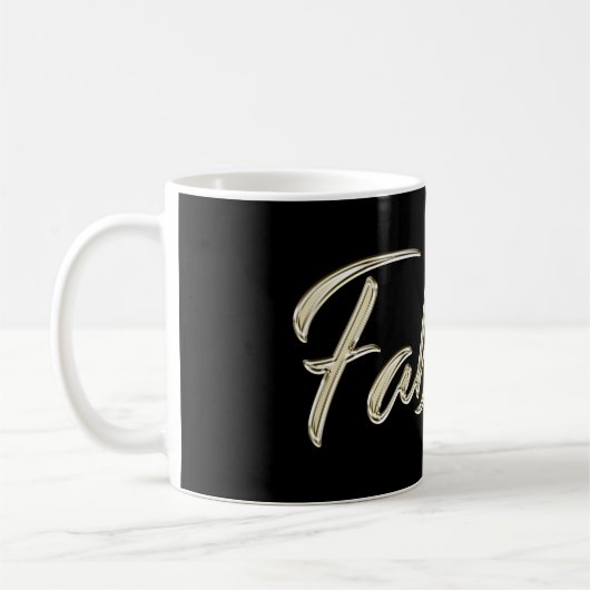 Fabian Name whitegold Tasse Teetasse Kaffeetasse (Links)