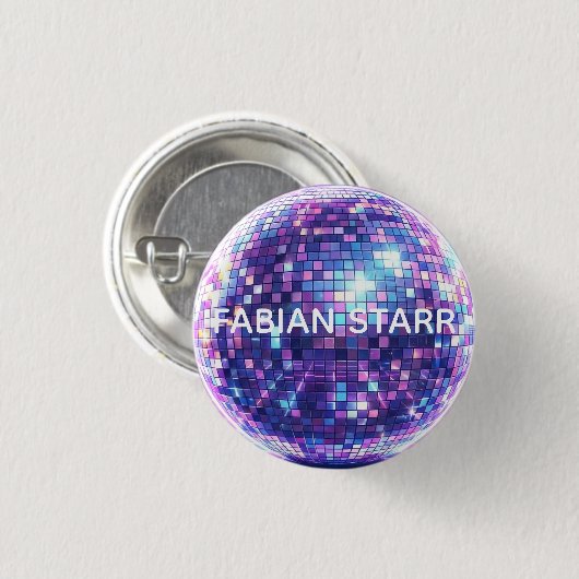 Fabian Starr DISCO BALL Button (Vorne & Hinten)