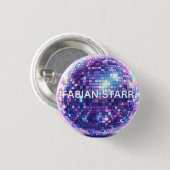 Fabian Starr DISCO BALL Knopf Button (Vorne & Hinten)