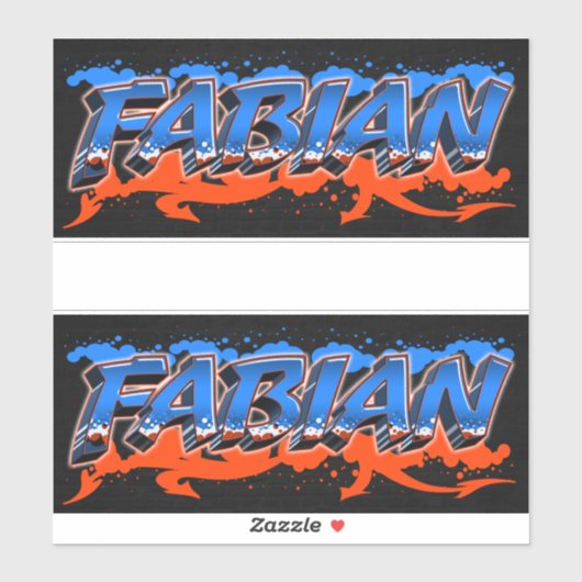Fabian Vorname Name Graffiti Aufkleber Sticker (Blatt)