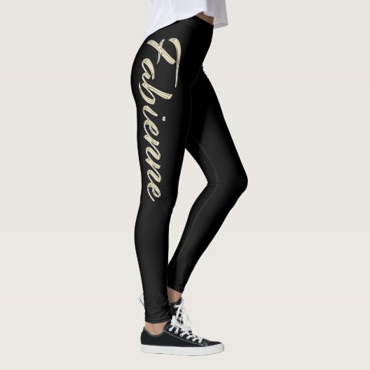 Fabienne white gold Handwriting Hose Leggings (Rechts)